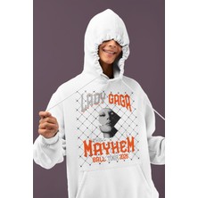 Sevbano Tasarım Lady Gaga Baskılı Unisex Oversize Şarkıcı Hoodie