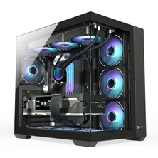 Gamepower Warcry Prism 4xargb Fan 750W 80+ Bronze Temperli Cam Atx Gaming (Oyuncu) Kasa