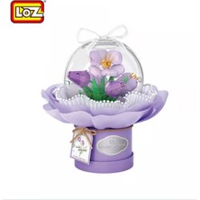 Benisa Shop Loz Ledli Pembe Dekoratif ve Koleksiyonluk Çiçek Buketi 285 Parça Çiçek Modeli Yapım Seti