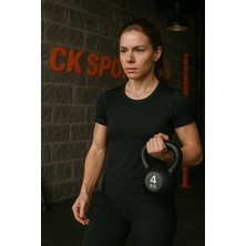 Feyza Design 4 kg Siyah Kettlebell Dambıl, Fitness ve Antrenman Ekipmanı