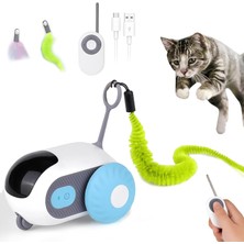 Braventa Collection Kanji 2 Modlu Akıllı Kedi Oyuncağı – Otomatik ve Uzaktan Kumandalı Sessiz Oyuncak Araba | Interaktif