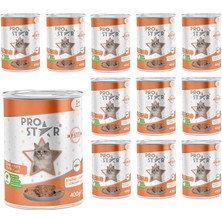 Braventa Collection Prostar Yetişkin Kedi Somonlu Pate Yaş Mama 400 gr x 12 Adet