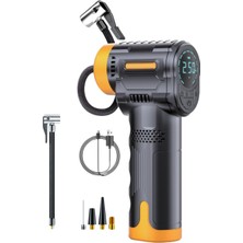 Auhma Şarjlı 3600 Mah Oto Araç Hava Kompresörü / Motosiklet / Scooter / Bisiklet Araç Lastik Pompası