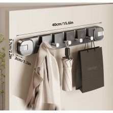 BayMusK Teknoloji Siyah Renk Vakumlu Kanca Kapı Duvar Elbise Askısı Katlanabilir Kanca