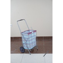 PremiumPort Kalın Telli Pazar Arabası, Katlanabilir, Tekerlekli, Pratik, Hafif, Dayanıklı