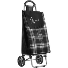 PremiumPort Renkli Ekose Pazar Arabası, Hafif ve Pratik Taşıma Çözümü