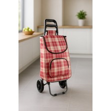 PremiumPort Katlanabilir Tekerlekli Su Geçirmez Alüminyum Pazar Arabası