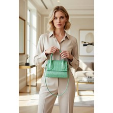 Benerly Kadın Dokulu Mini Çapraz Askılı Üstten Saplı Günlük Kullanım Çok Fonksiyonlu Omuz ve El Çantası