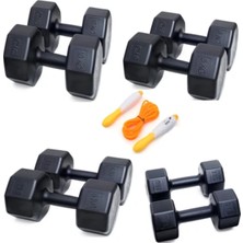Feyza Design Çiftli Dambıllı Atlama Ipi Seti, Çok Ağırlık Seçenekleriyle Fitnessinizi Geliştirin