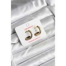 VeraGlobe Buğz 14K Gold Renk Kaplama cm Kadın Küpe