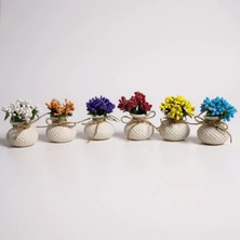 Metsare Altılı Dekoratif Mini Set Çiçekli - Dekoratif Obje Biblo, Kahve Sunum Tepsi Objesi, Masa Süsü, Banyo Aksesuarları, Mini Vazo, Mutfak Dekoratif Aksesuarlar, Dekoratif Çiçek