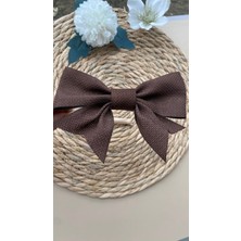 Kirpi Toka Acı Kahve Renkli Fiyonklu Kadın/kız Çocuk Saç Tacı