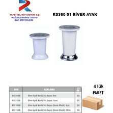 Rafsteel Mobilya Koltuk Ranza Baza Için River Ayak Konik Düz Beyaz