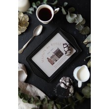 Braventa Collection -EE170-7F Azura Coffee Desenli Dikdörtgen Tepsi 16X25 cm (Azura Coffee)