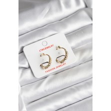 VeraGlobe Buğz 14K Gold Renk Kaplama cm Kadın Küpe