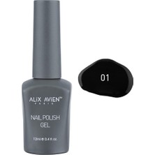 Braventa Collection Alıx Avıen Uv Kalıcı Siyah Jel Oje 01 - Gel Polish - 12 ml