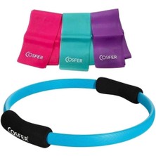 Feyza Design Pilates Çemberi ve Band Seti, Esneklik ve Güç Artırıcı Egzersizler