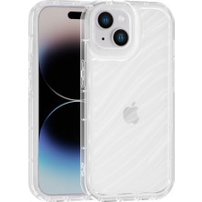 Vissona iPhone 13 Uyumlu Telefon Kılıfı Kamera Çıkıntılı Kabartmalı Parlak Desenli Darbe Emici Silikon Kılıf