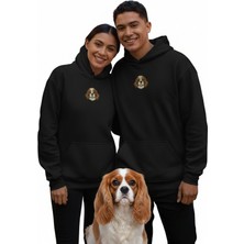 Muhtar Store Sevgililer Günü Cavalier King Charles Spaniel Köpek Figürlü Çift Hoodie Kombini – Şehir Stili
