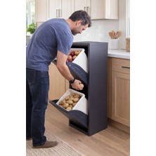 Karlı Çok Amaçlı Antrasit Metal Dolap