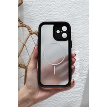 Vissona iPhone 16 Plus Uyumlu Kamera Korumalı Magsafe Wireless Şarj Özellikli Mat Silikon Siyah Renkli Silik