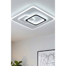 Ece Aydınlatma Stark 3 Renk Işıklı Kumandasız Plafonyer Modern Avize