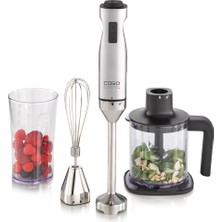 Braventa Collection Caso Hb 1000 Tasarım El Mikseri, Püre Çubuğu, Çırpma Teli, Ölçüm Kabı ve Kap, 1000 Watt, Alüminyum,