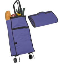 PremiumPort Katlanabilir Tekerlekli Iki Aşamalı Pazar ve Market Arabası