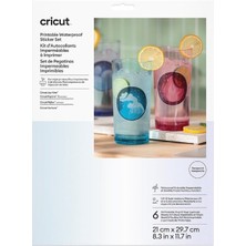 CRICUT 2011892 YAZDIRILABİLİR SUYA DAYANIKLI TRANSPARAN ÇIKARTMA SETİ - A4 - 6 SAYFA