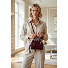 Benerly Kadın Çapraz Askılı Mini Tote Çanta Düz Desen Günlük Kullanım Çok Fonksiyonlu Omuz Askılı