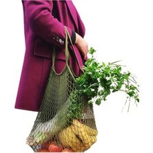 PremiumPort Ekolojik Haki Renk Market Filesi, Şık ve Dayanıklı Tasarım