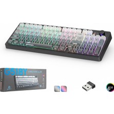 Emre Bilişim Üç Modlu Kablosuz Klavye: Sessiz, Güçlü ve Esnek 2.4g Kablosuz: USB Alıcısı G518Y