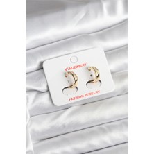 VeraGlobe Buğz 14K Gold Renk Kaplama cm Kadın Küpe