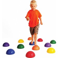 Feyza Design Yarım Denge ve Dikenli Egzersiz Topu Seti, 4 Renkli, Sağlıklı ve Eğlenceli Spor