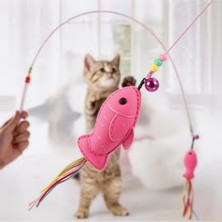 Runaway Balıklı Kedi Oyun Oltası 90 cm Interaktif Oyun