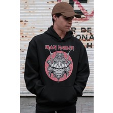 Sevbano Iron Maiden Rock Metal Müzik Grubu Baskılı Unisex Oversize Hoodie