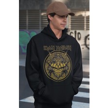 Sevbano Iron Maiden Rock Metal Müzik Grubu Baskılı Unisex Oversize Hoodie