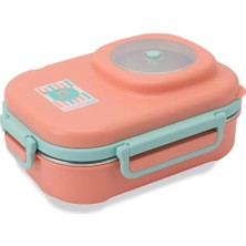 Braventa Collection Uzspace 600 ml Çorba Kaseli-Çelik Kaşık Çatallı Paslanmaz Çelik Bento Lunch Box Yeni Nesil Sefer Tas