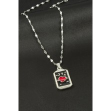 Osense Kalp Çelik Tarot Kolye