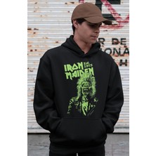 Sevbano Iron Maiden Rock Metal Baskılı Unisex Oversize Müzik Grubu Hoodie