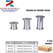 Rafsteel Mobilya Koltuk Ranza Baza Sehba Için 46LIK River Ayak Mat Krom