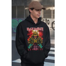 Sevbano Iron Maiden Rock Metal Baskılı Unisex Oversize Müzik Grubu Hoodie