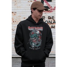 Sevbano Iron Maiden Rock Metal Müzik Grubu Baskılı Unisex Oversize Hoodie