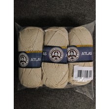 Ören Bayan Atlas Bej El Örgü Ipi (3 Adet) - Renk: 113