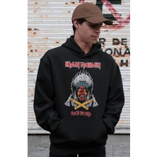Sevbano Iron Maiden Run To The Hills Rock Metal Müzik Grubu Baskılı Unisex Oversize Hoodie