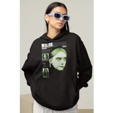 Sevbano Billie Eilish Baskılı Unisex Oversize Şarkıcı Hoodie