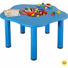 Bahçe Oyuncak Hazneli Papatya Aktivite Masası Çocuk Oyun Kum Su Masası 3+ Yaş Kreş Anaokulu Dayanıklı