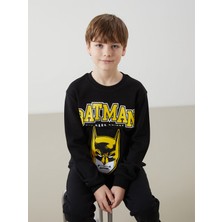 Lc Waikiki Yeni Sezon Bisiklet Yaka Batman Baskılı Erkek Çocuk Sweatshirt