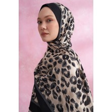 Armanda Leopar Vual Multi Desen Şal 6041-SIYAH Gri