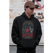 Sevbano Guns N' Roses Rock Metal Baskılı Unisex Oversize Müzik Grubu Hoodie
